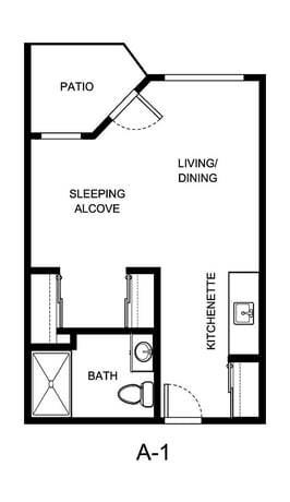 TEDO_IL_Suite 1BA_372 sq. ft.